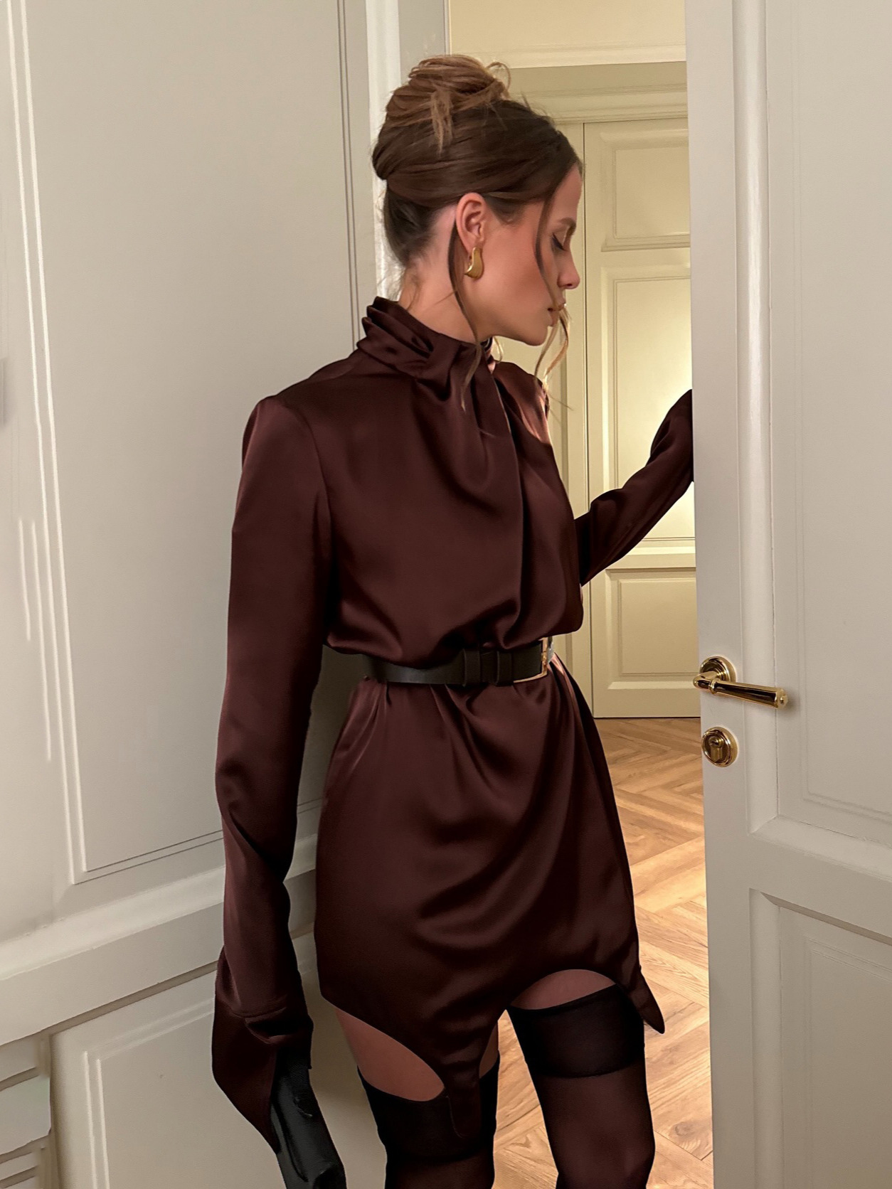 Bold Monochrome Bodysuit Dress 01