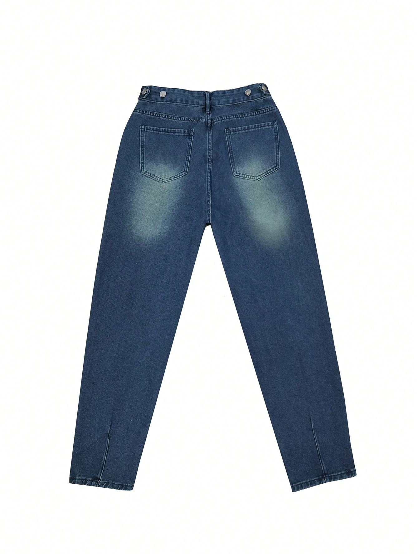 Casual Haren Pants - Blue Washed Denim Jeans for Women
