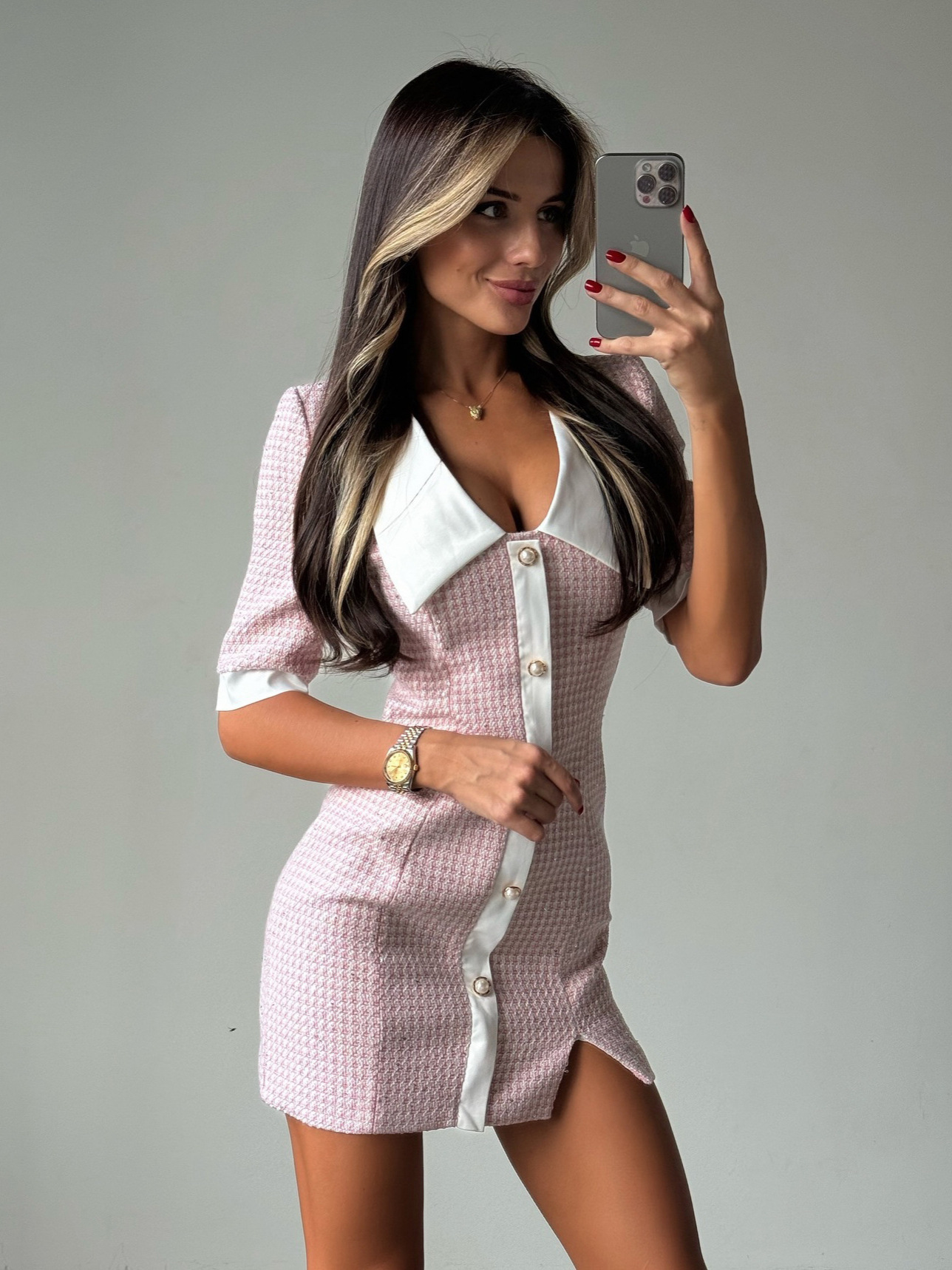 Chic Knit Bodycon Dress with a Touch of Xialu Style 02