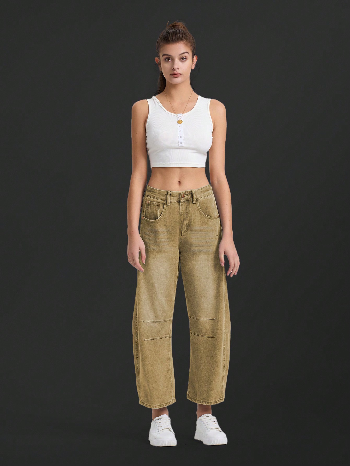 Casual Lazy Banana Pants Denim Cropped Pants - Comfortable and Fashionable Denim  for Women
