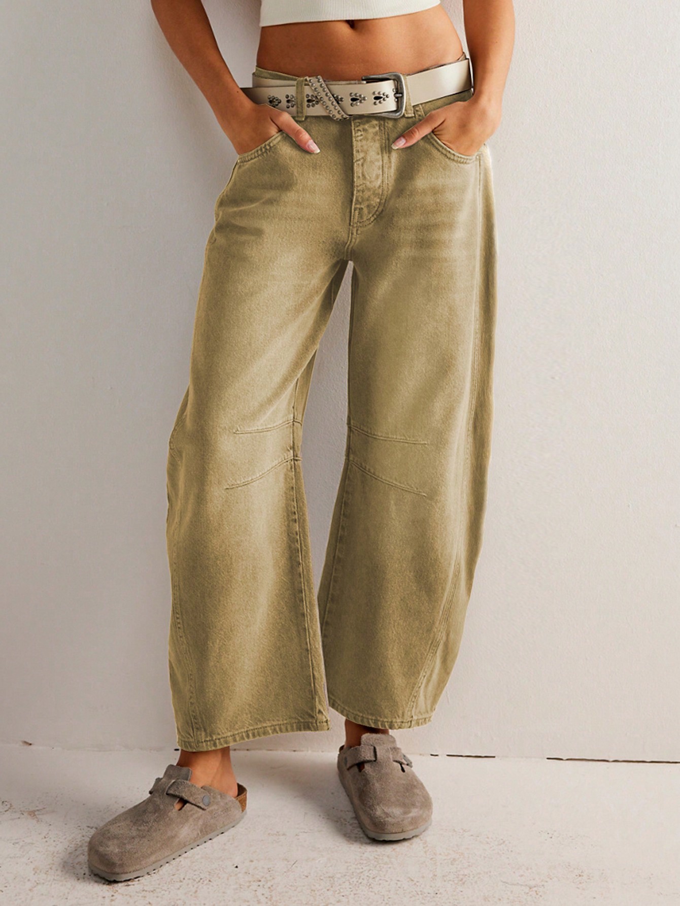 Casual Lazy Banana Pants Denim Cropped Pants - Comfortable and Fashionable Denim  for Women 02