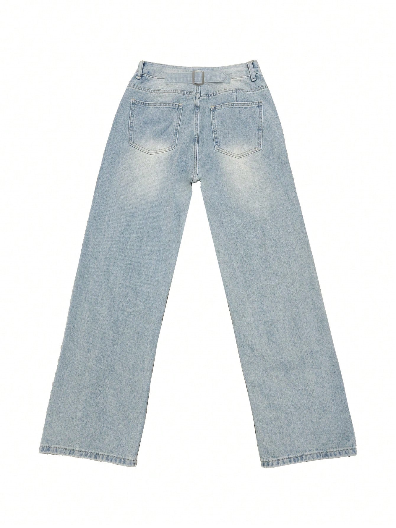 Wide Leg Straight Leg Versatile Casual Floor Pants - Long, Comfortable and Stylish Denim for Women 02