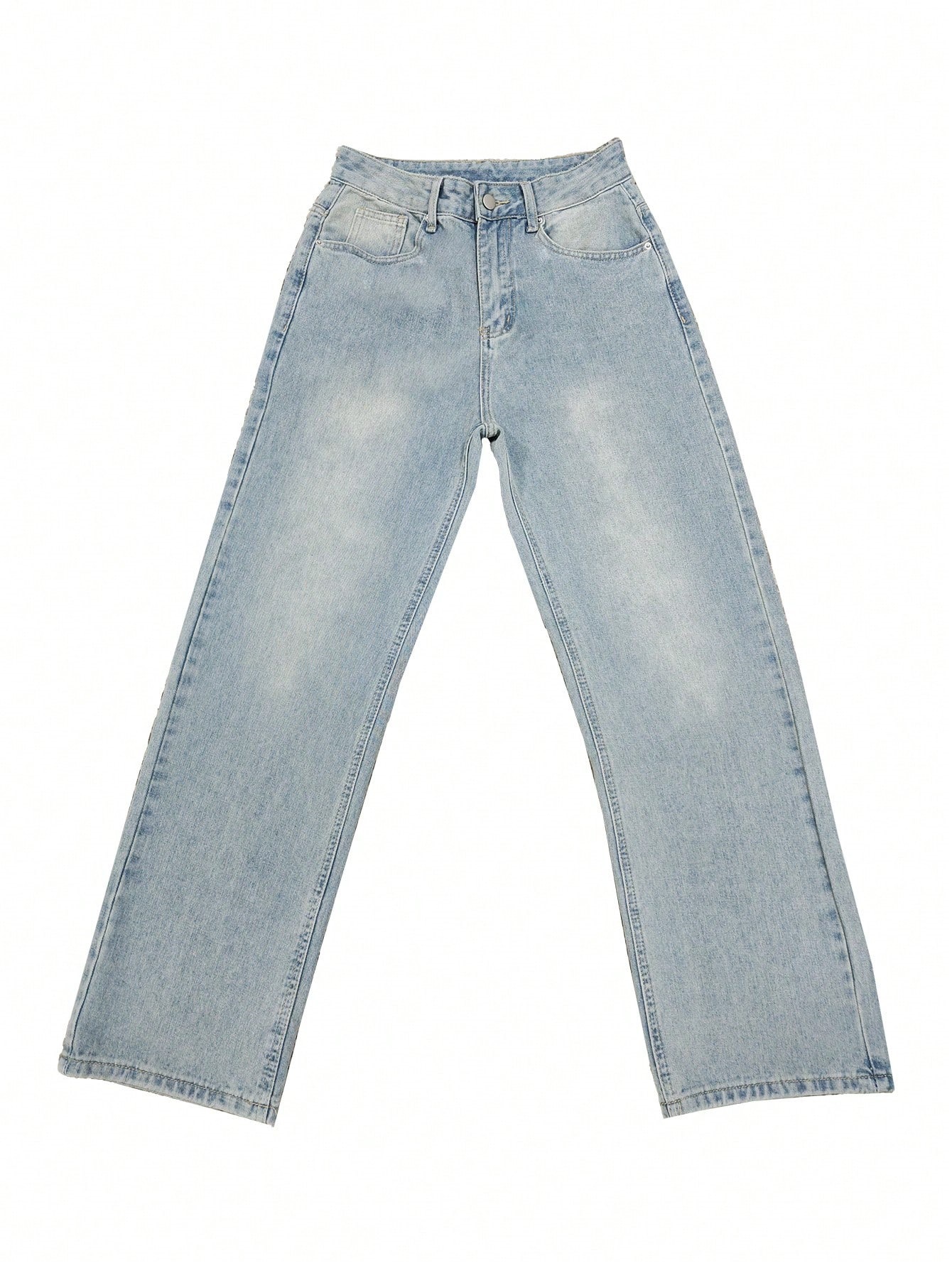 Wide Leg Straight Leg Versatile Casual Floor Pants - Long, Comfortable and Stylish Denim for Women