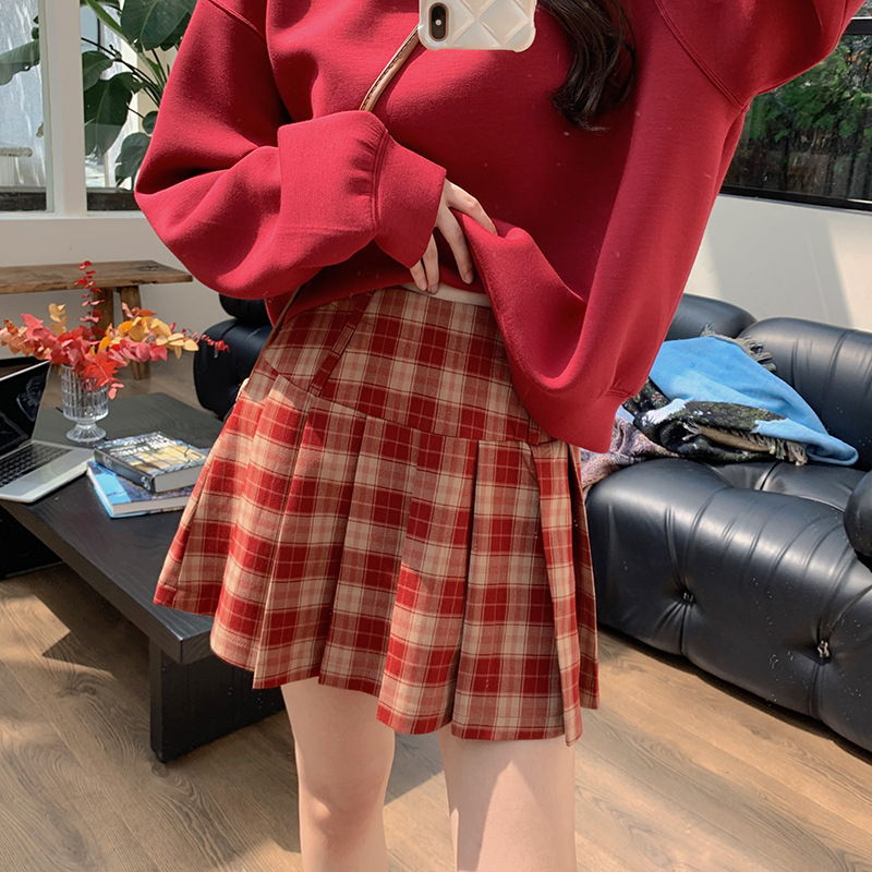 Classic Plaid Pleated Skirt