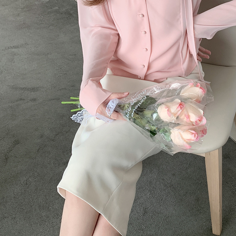 Elegant Solid Color Slim-Fit Skirt