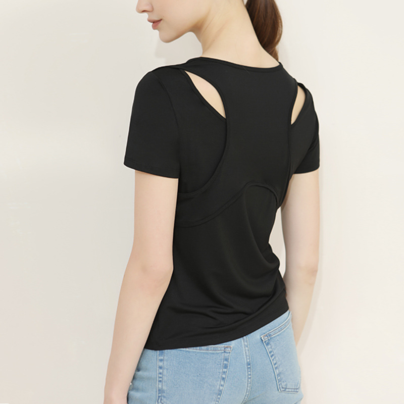 Women's Basic Round - Neck Short - Sleeve T - Shirt 02