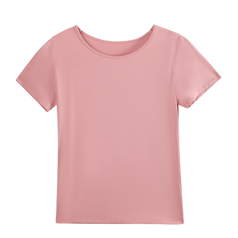 Women's Basic Round - Neck Short - Sleeve T - Shirt 01