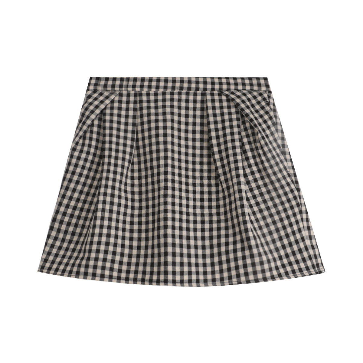 Classic Checkered Pleated Skirt 01