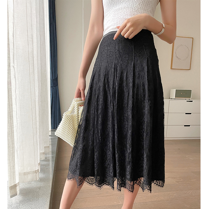 Elegant Lace Midi Skirt - Versatile Style