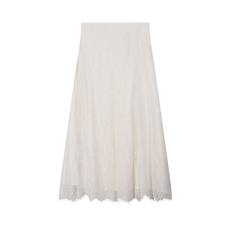 Elegant Lace Midi Skirt - Versatile Style