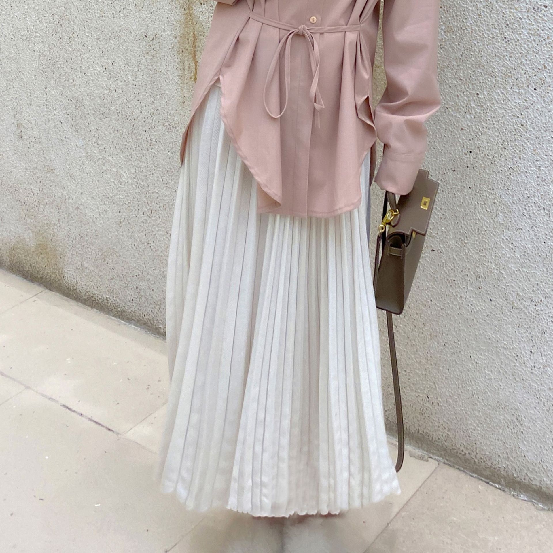 Elegant Pleated Long Skirt - Versatile Feminine Style