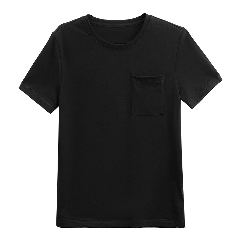 Women's Casual Pocket T-Shirt - Soft Cotton Blend with Versatile Style 02