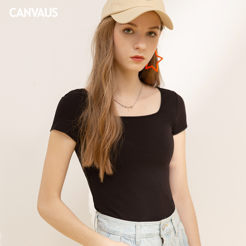 Women's Square-Neck Basic T-Shirt