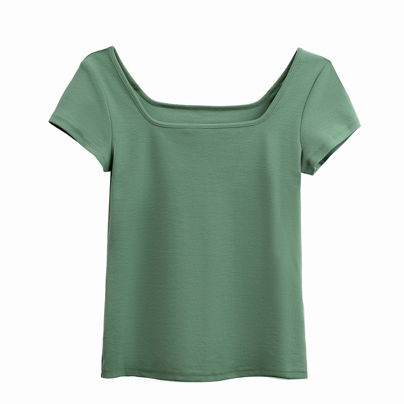 Women's Square-Neck Basic T-Shirt 02