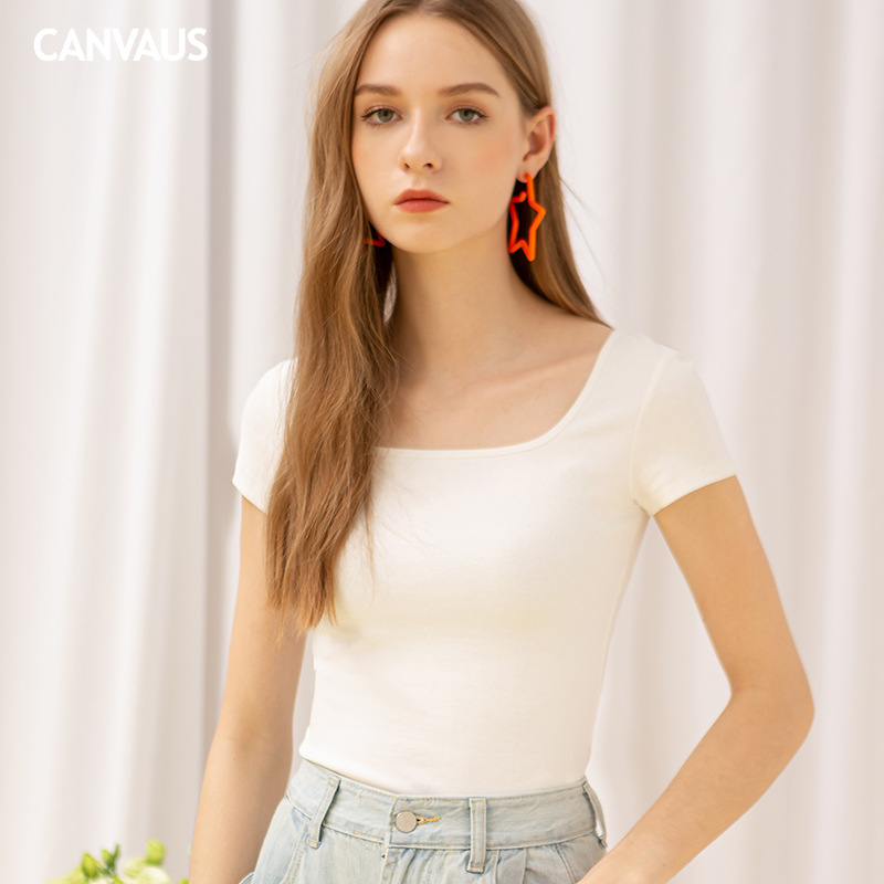 Women's Square-Neck Basic T-Shirt