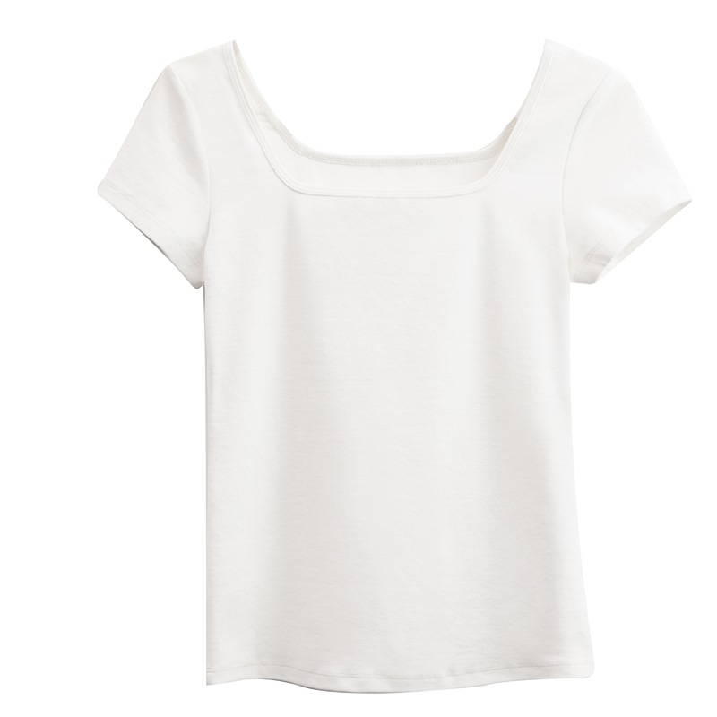 Women's Square-Neck Basic T-Shirt 01