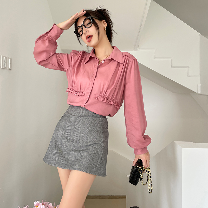 Women's Classic Plaid A-Line Skirt - Versatile Waist-High Fit