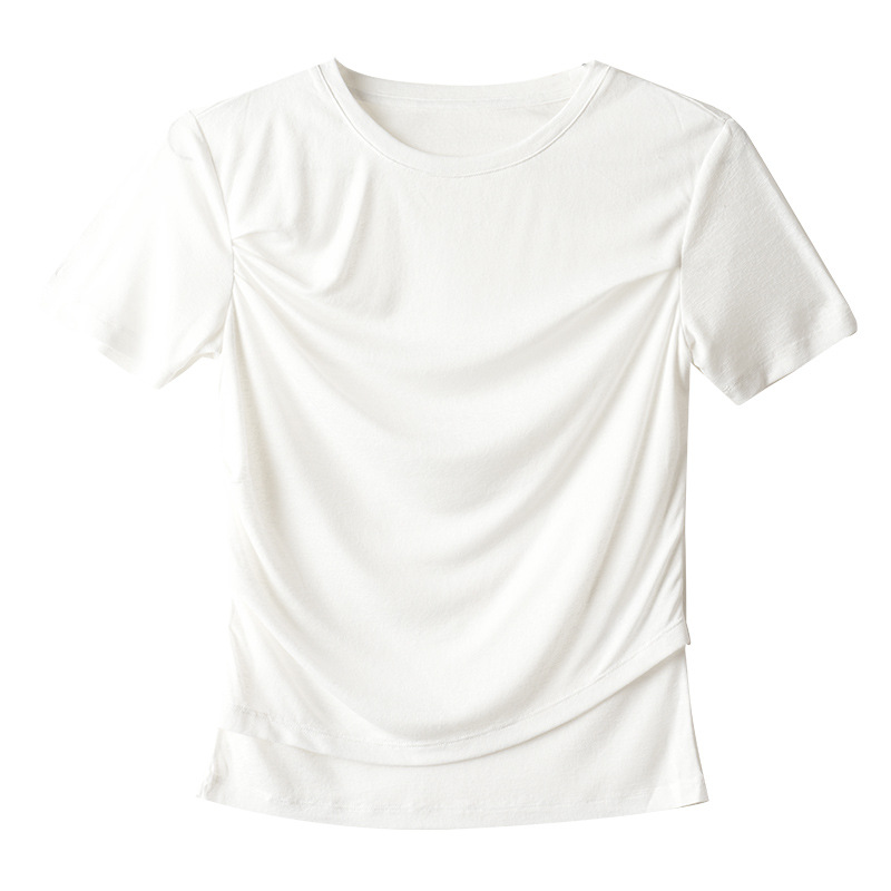 Elegant Basic Short-Sleeve T-Shirt - Women's Versatile Wardrobe Staple