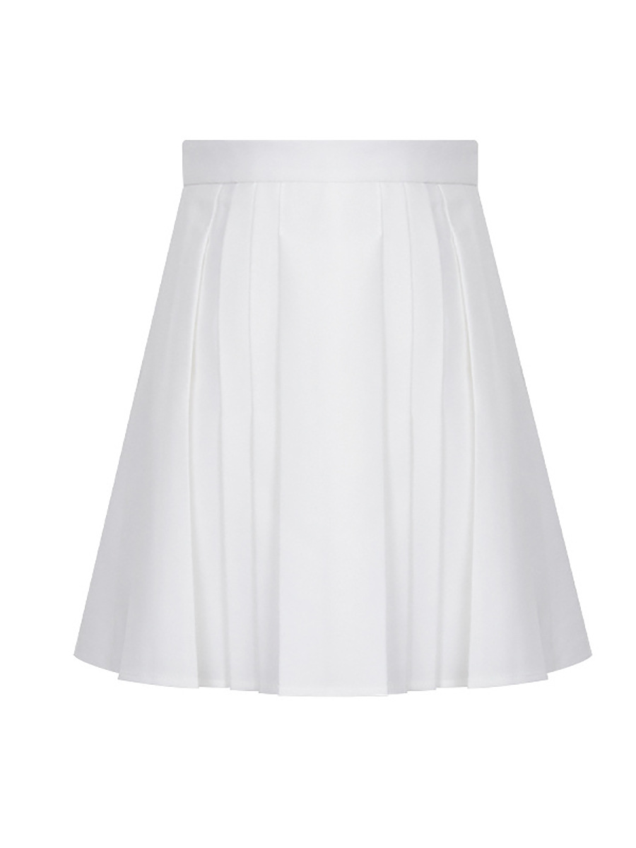 Blue/White Pleated Mini Skirt 02
