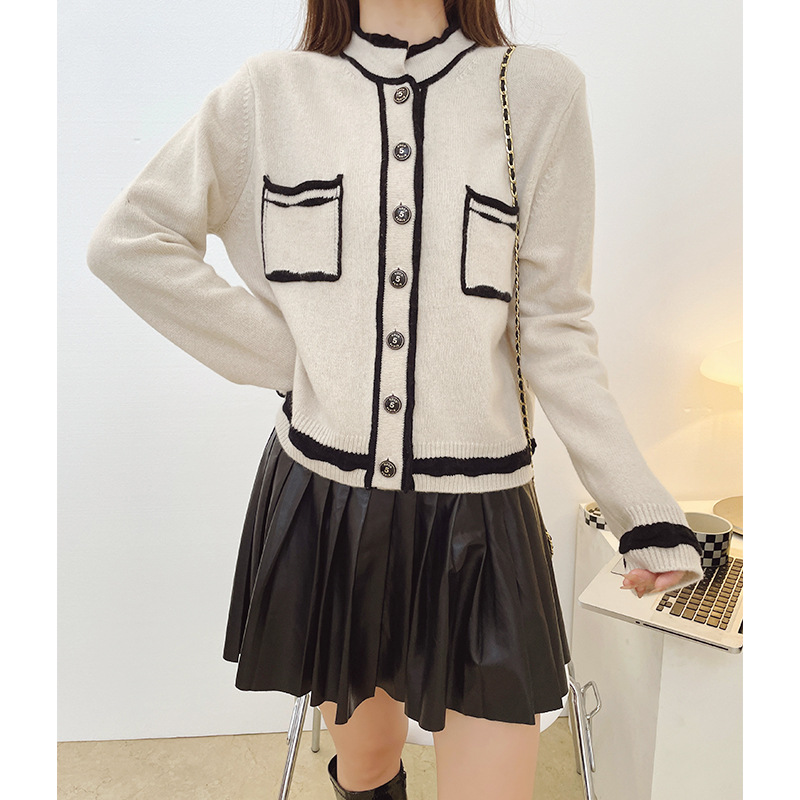 Black Pleated Leather Skirt - Versatile Style