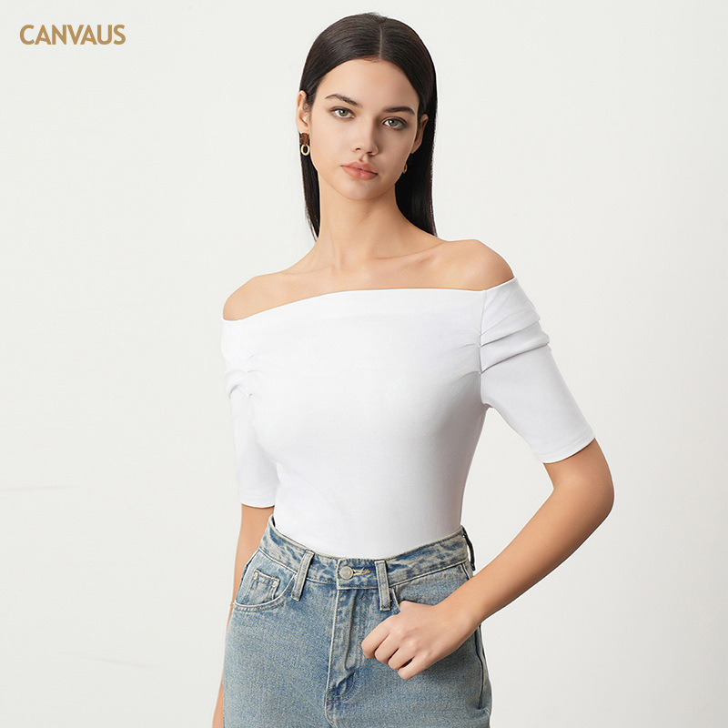 Off-Shoulder Solid Color Top