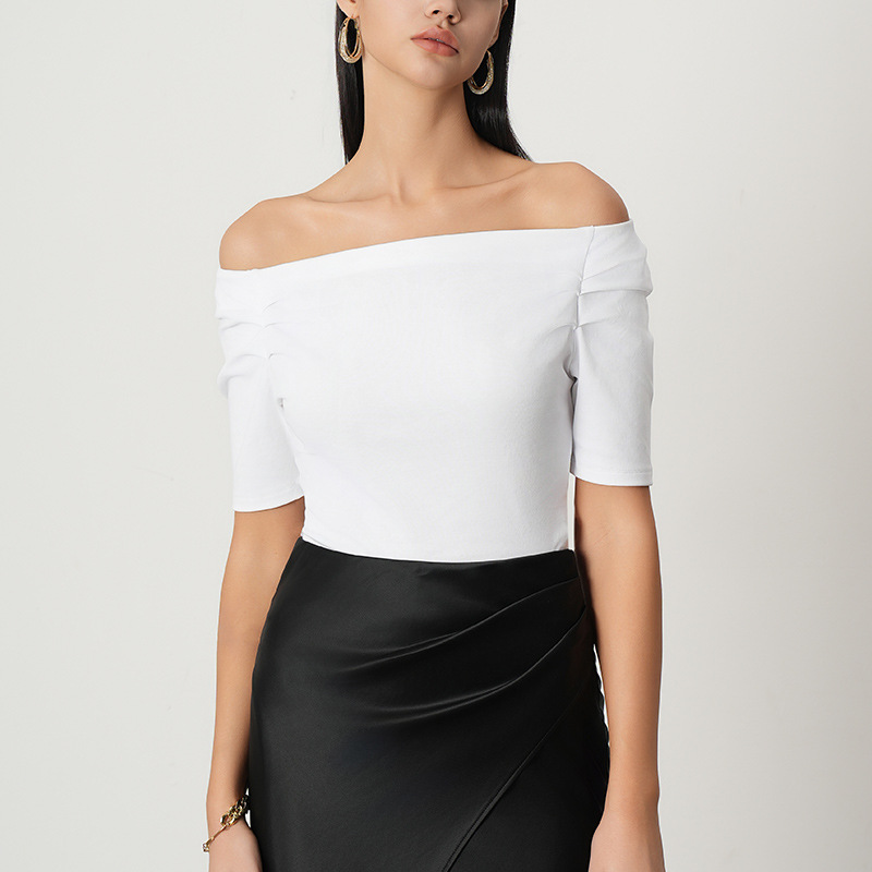 Off-Shoulder Solid Color Top