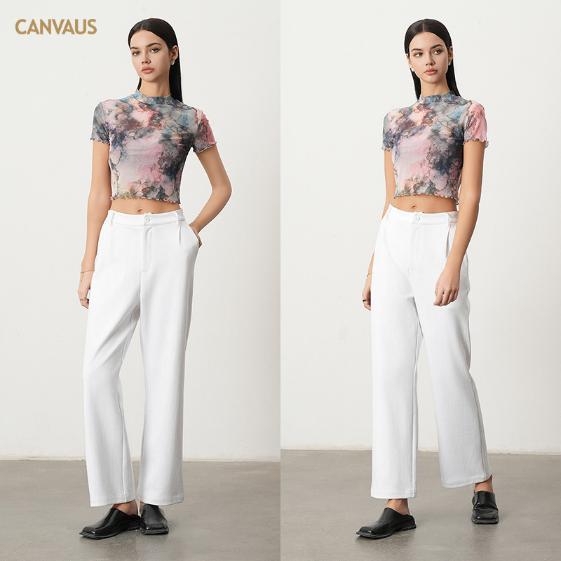 Vibrant Watercolor Tie-Dye Cropped T-Shirt