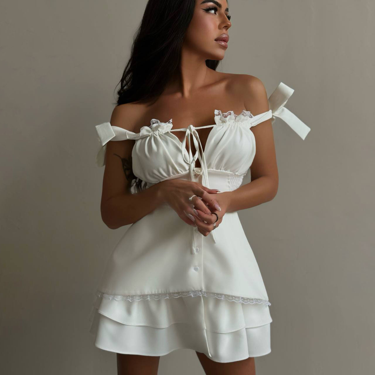 Summer New Bow-Tie Backless Spaghetti Strap Dress 02
