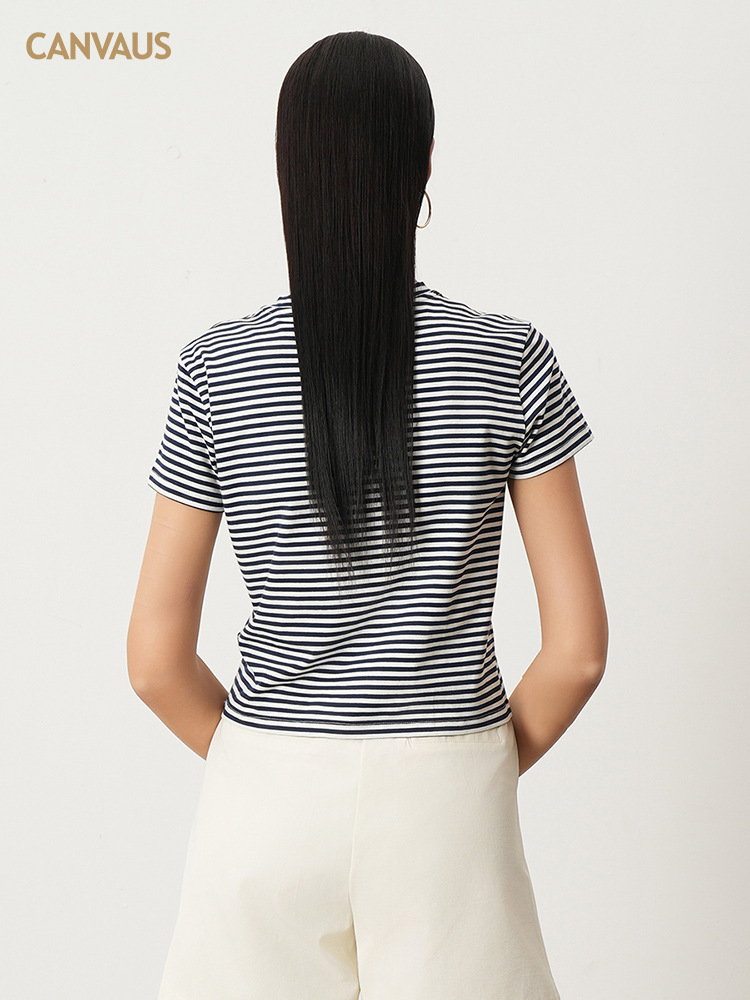 Striped Crew Neck T-Shirt - Classic Casual Style