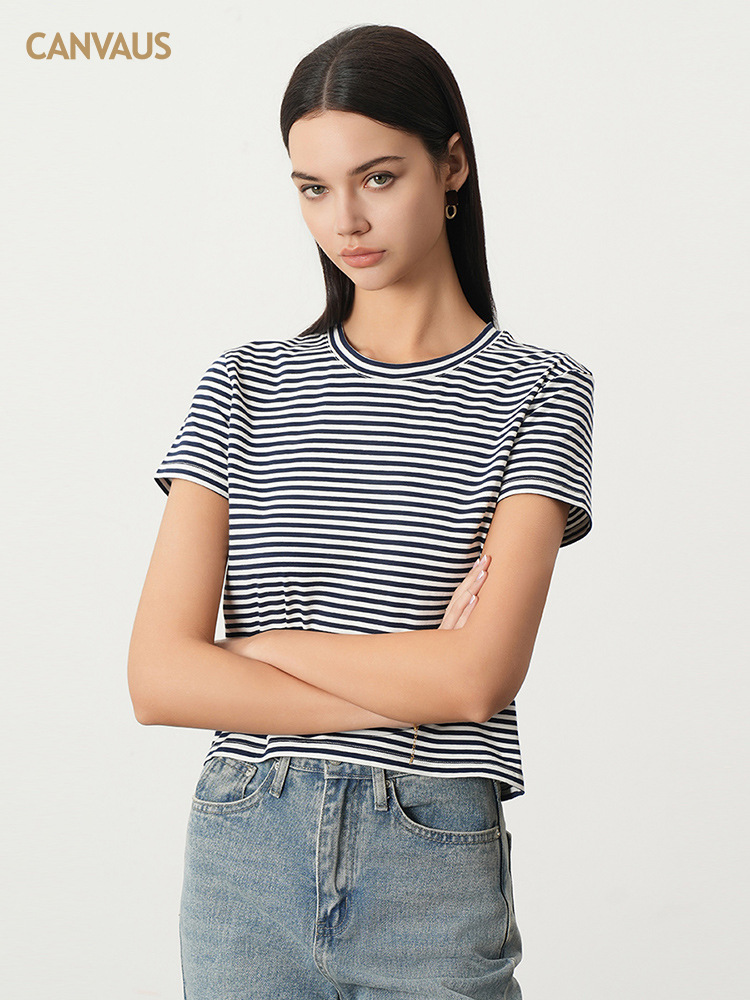 Striped Crew Neck T-Shirt - Classic Casual Style