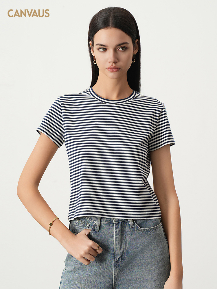 Striped Crew Neck T-Shirt - Classic Casual Style