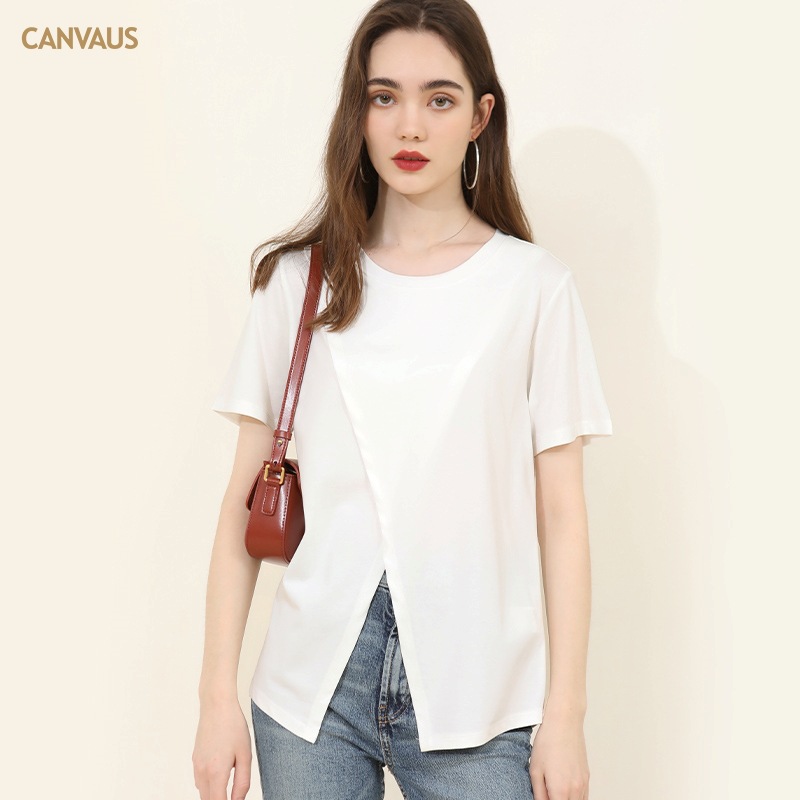 Women's Trendy Asymmetric Cut T-Shirt