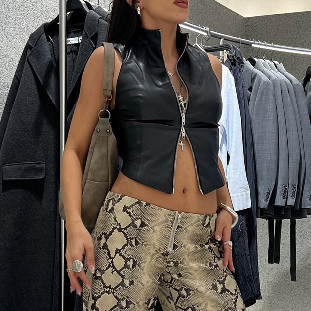 Sexy Backless PU Vest 02