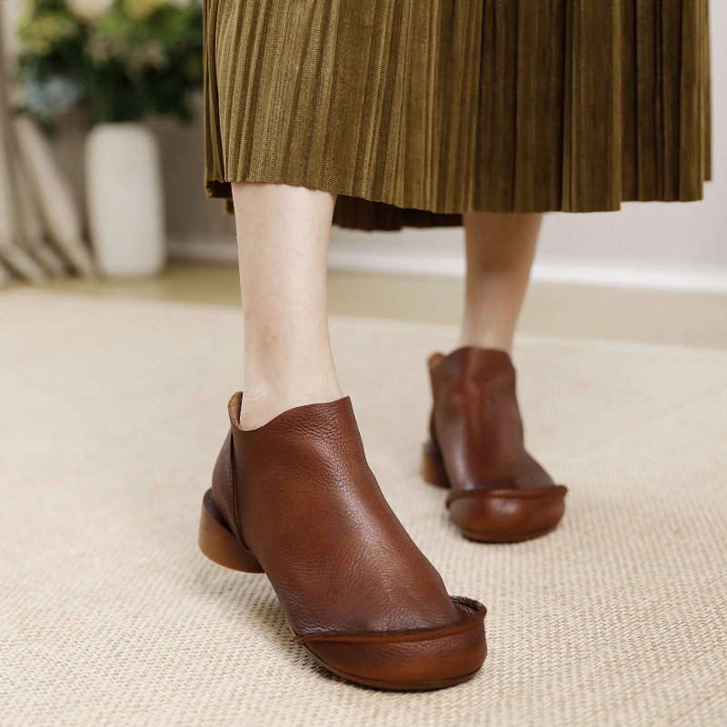 Retro Chunky Heel Soft - Sole Single Boot