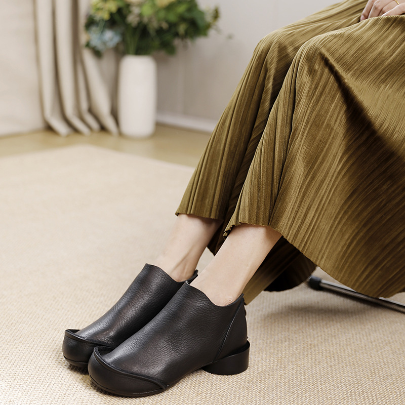 Retro Chunky Heel Soft - Sole Single Boot