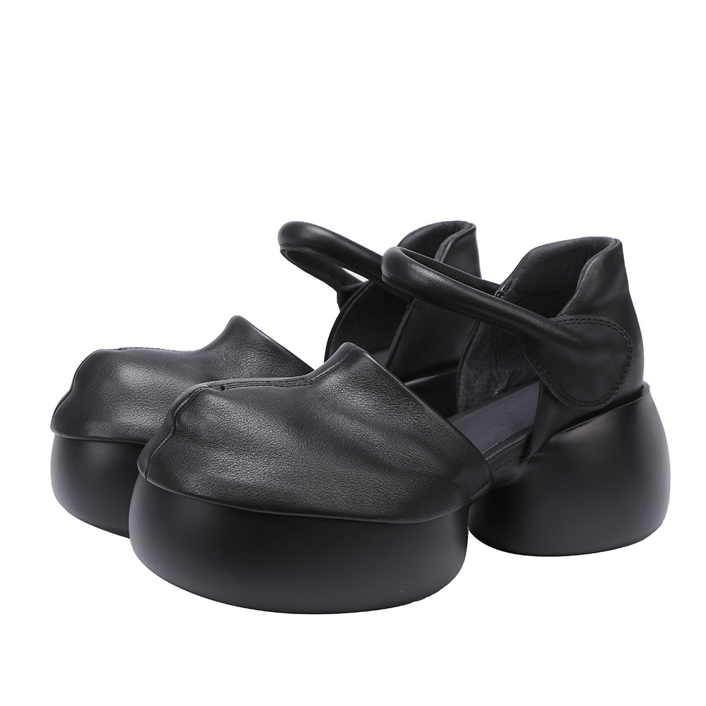 Women's Fashionable Hollow - out Retro Cowhide Shoes