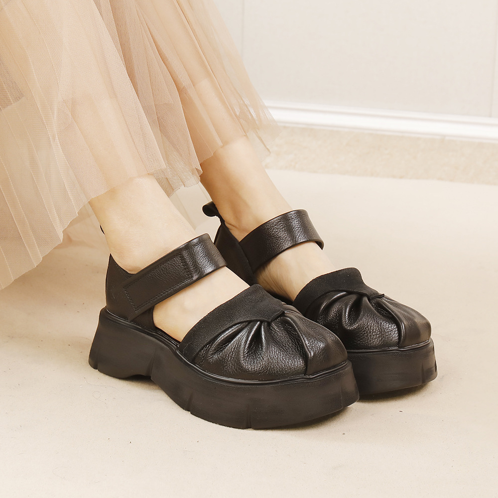 All-Leather Arch-Support Shoes - Handmade for Comfortable Standing 02