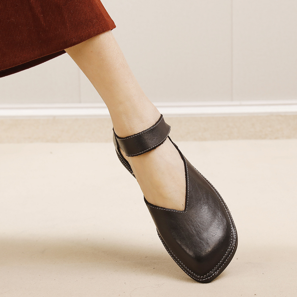 Leather Soft-Top Shoes - Comfortable Casual Women's Footwear