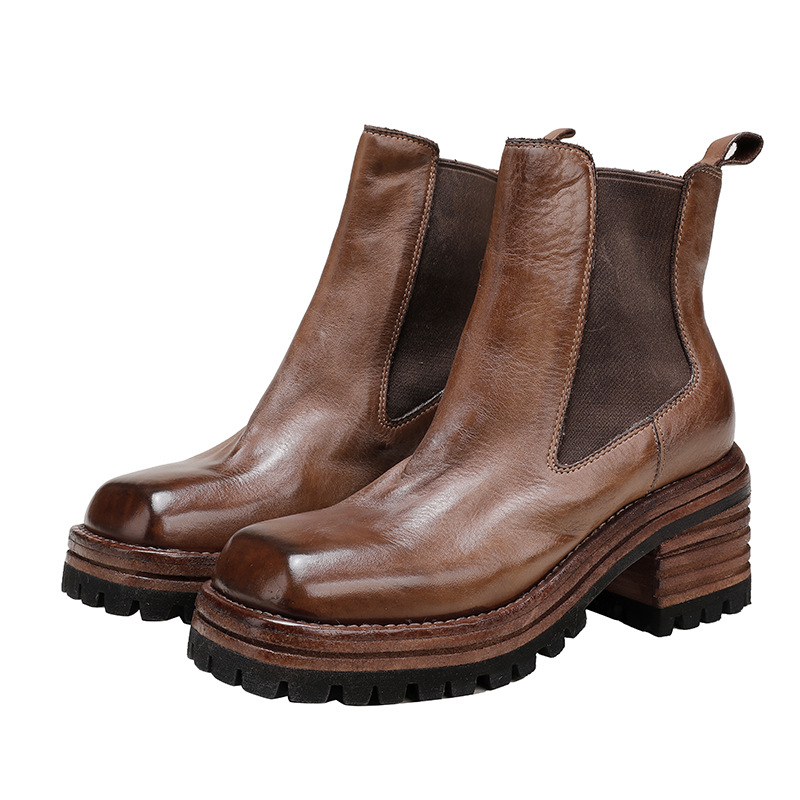 Genuine Leather Chelsea Boots - Fashionable Design