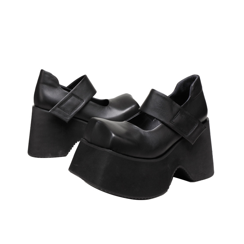 10cm Leather Platform Shoes - Comfortable All-Season Flats