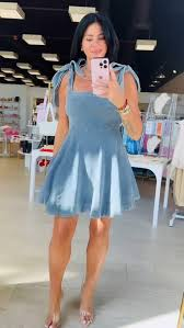 Blue Fishbone Skinny Jeans Dress review Emily Wilson