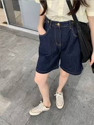 High - Waist Washed Straight Leg Denim Shorts - Stylish and Comfortable Shorts for Women review FashionistaJane